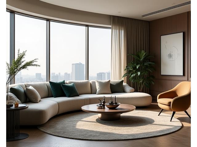 강남구 아파트 리빙룸 프로젝트 - 고급스러운 소파와 인테리어